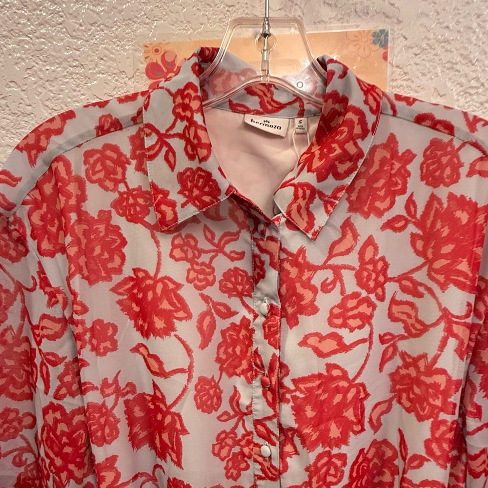 Hermoza Chiffon Floral Maxi Flowy Size Small NWOT Resort, Wedding Guest & Boho - Picture 7 of 17